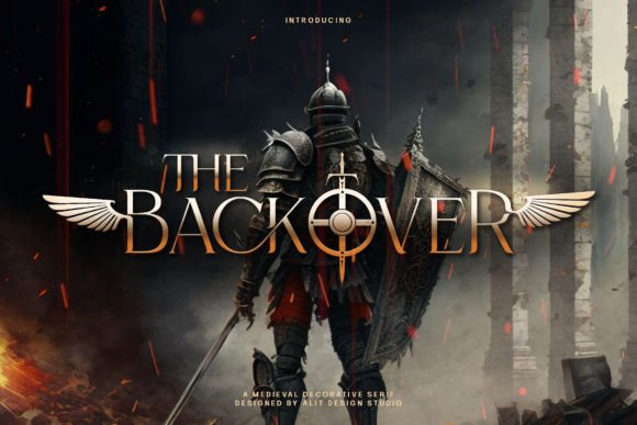 Backover Typeface: A Bold Display Font for Heroic Brand Identities