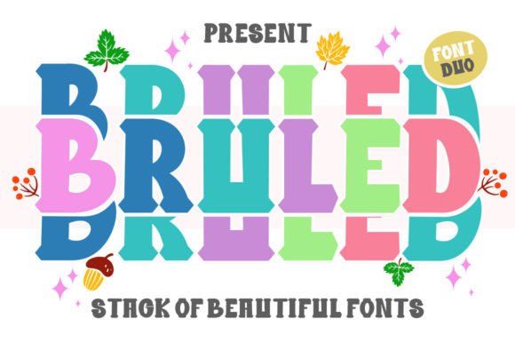 Bruled Stacked Duo: A Groovy Display Font for Modern Web Design