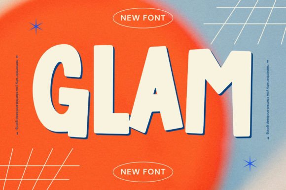 Glam: A Bold Display Font for Crafters and Product Designers