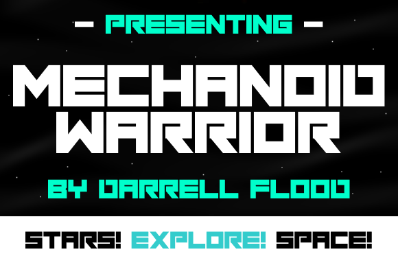 Mechanoid Warrior: A Futuristic Display Font for Modern Web Design