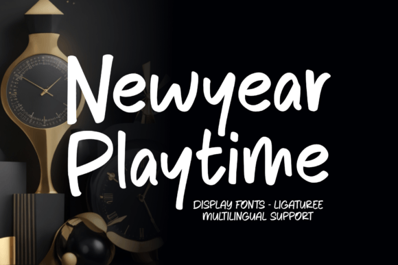 Newyear Playtime: A Playful Display Font for Vibrant Brand Identities
