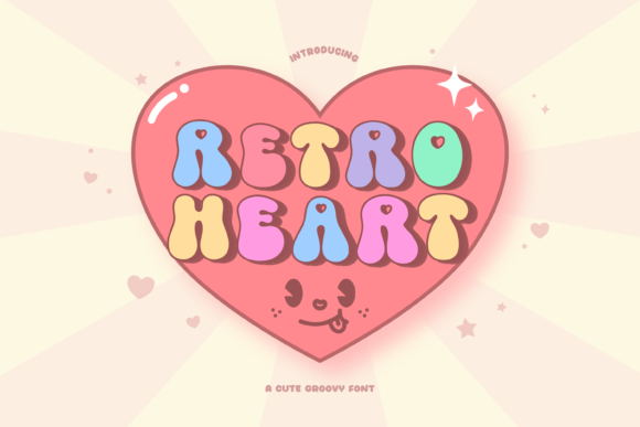 Retro Heart: A Groovy Font for Romantic and Vintage Campaigns