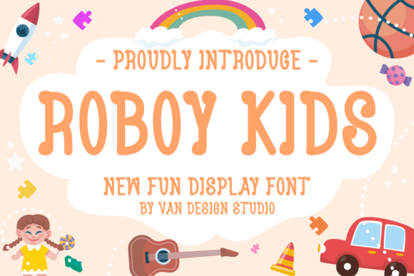 Roboy Kids: A Playful Display Font for Crafters and Product Designers