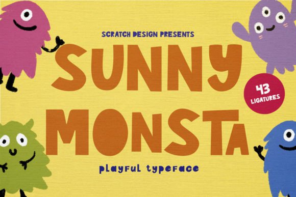 Sunny Monsta: A Playful Font for Crafters & Small Product Makers